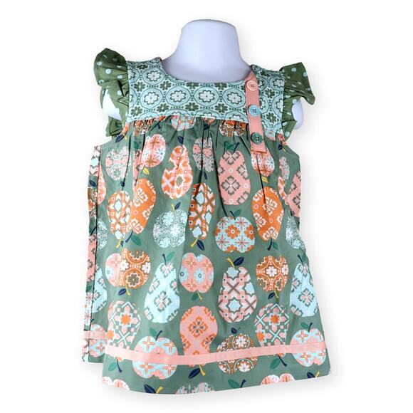 Matilda Jane Bella Girls Mixed-Print Ruffle Sleeve Tunic Size 4 NWT - Picture 1 of 7